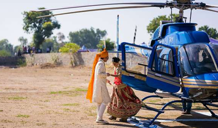 Helicopter Rental Service for Wedding in Uttrakhand